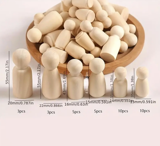 Wheat Wood Doll Set