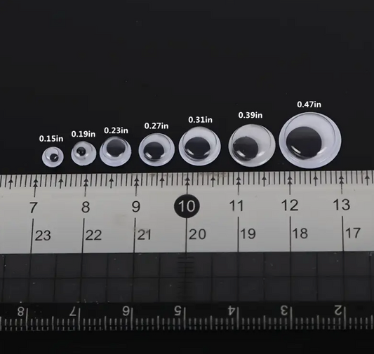 Black And White Playful Eyes with Adhesive Backing  | Crafting