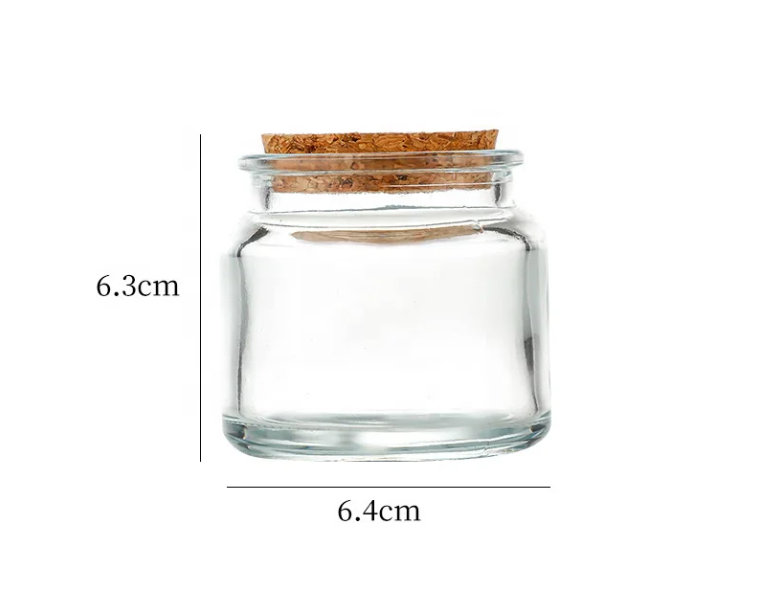 Glass Candle Holders with Wooden Stopper for Decoration