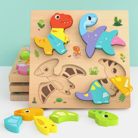 3D Dinosaur Puzzle Wooden Puzzle for Kids