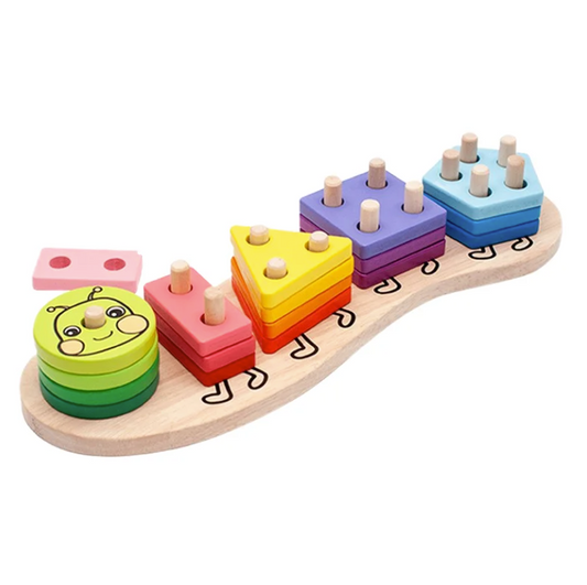 Colour Shape Sorting Puzzle Toy Expanded Thinking Educational Column