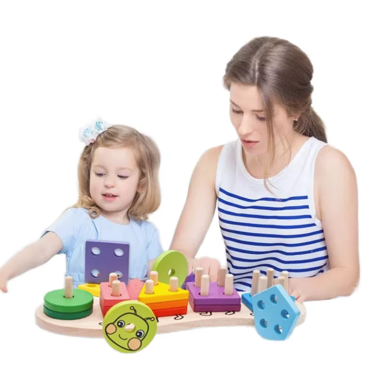 Colour Shape Sorting Puzzle Toy Expanded Thinking Educational Column