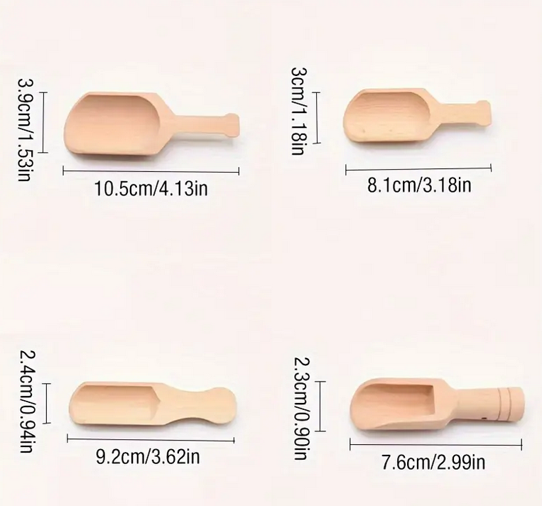 4pcs Wooden Spoon Set