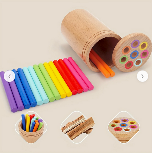 Color Sorting Wooden Balance Sticks