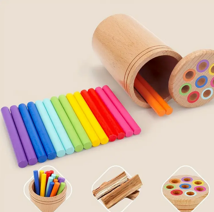 Color Sorting Wooden Balance Sticks