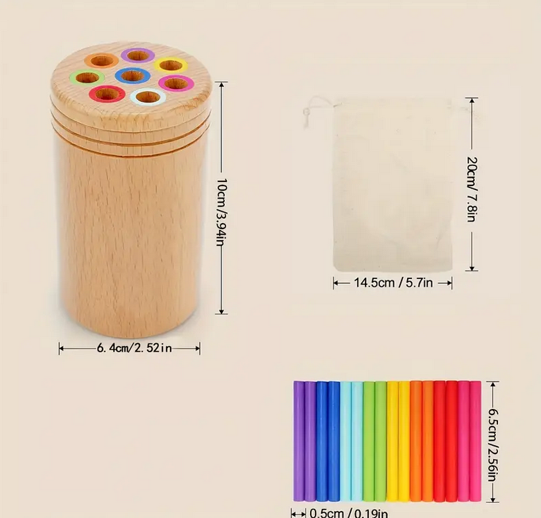 Color Sorting Wooden Balance Sticks