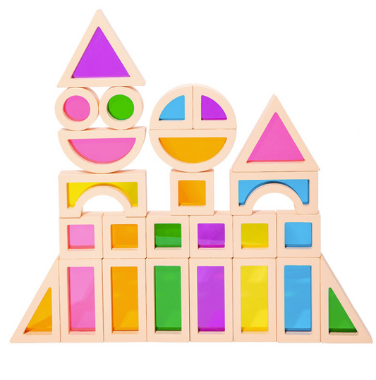 Acrylic Translucent Wooden Rainbow Blocks