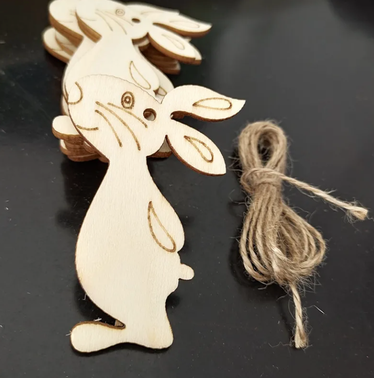 Easter Bunny Egg Wood Slices Wooden DIY Crafts