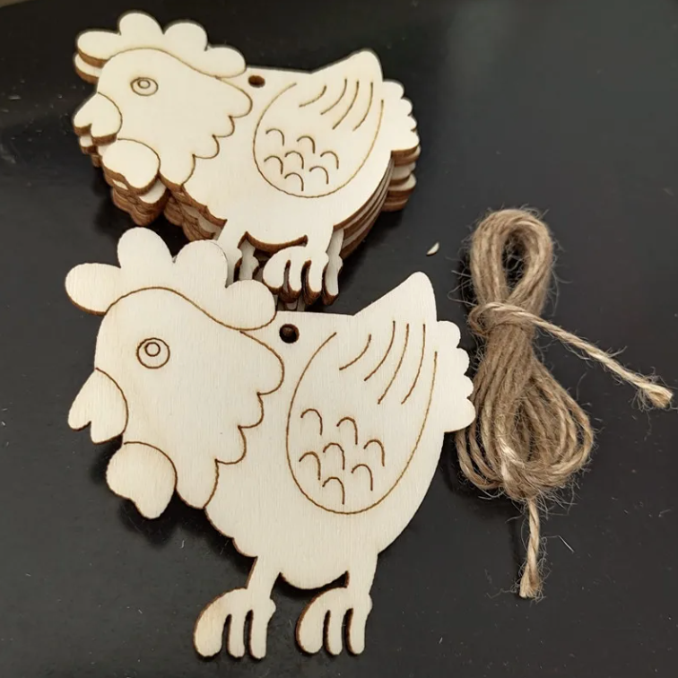 Easter Bunny Egg Wood Slices Wooden DIY Crafts