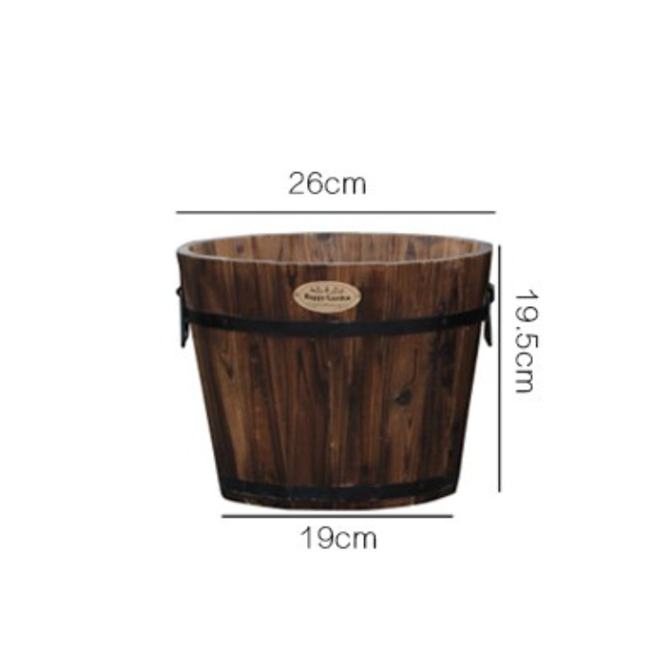 Handmade Indoor/Outdoor Wood Barrel | Set of 3