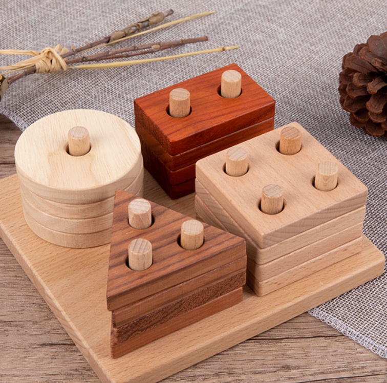 Cognitive Shape Matching Wood Building Blocks