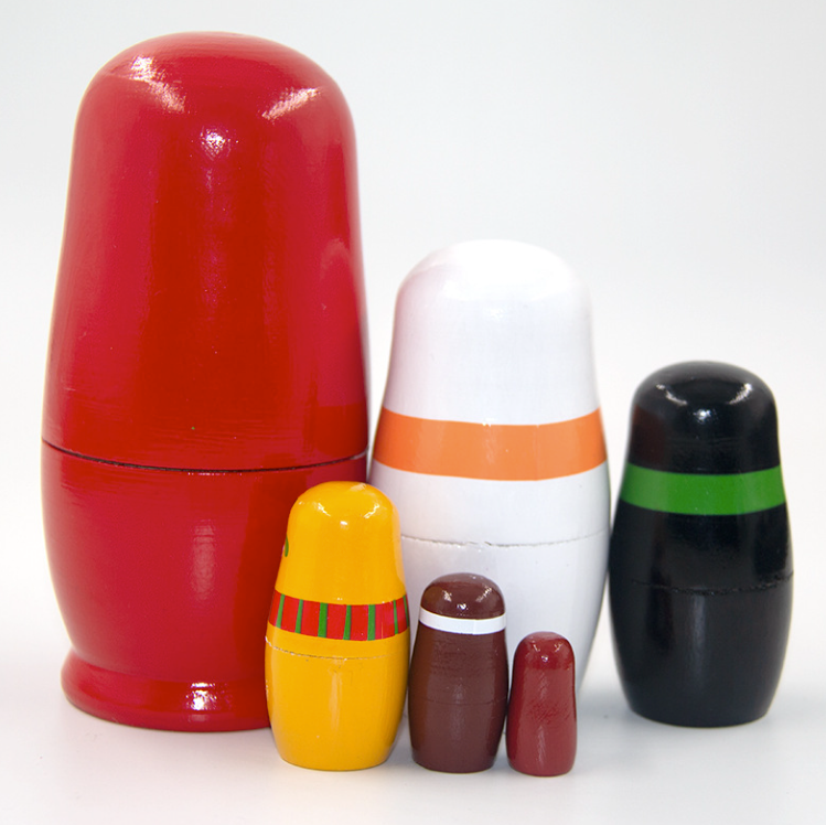 Wood Matrioska Russian Dolls Set for Kids