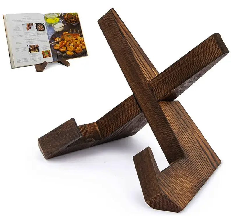 Cookbook holder | Tablet holder | Bamboo 2 Pack