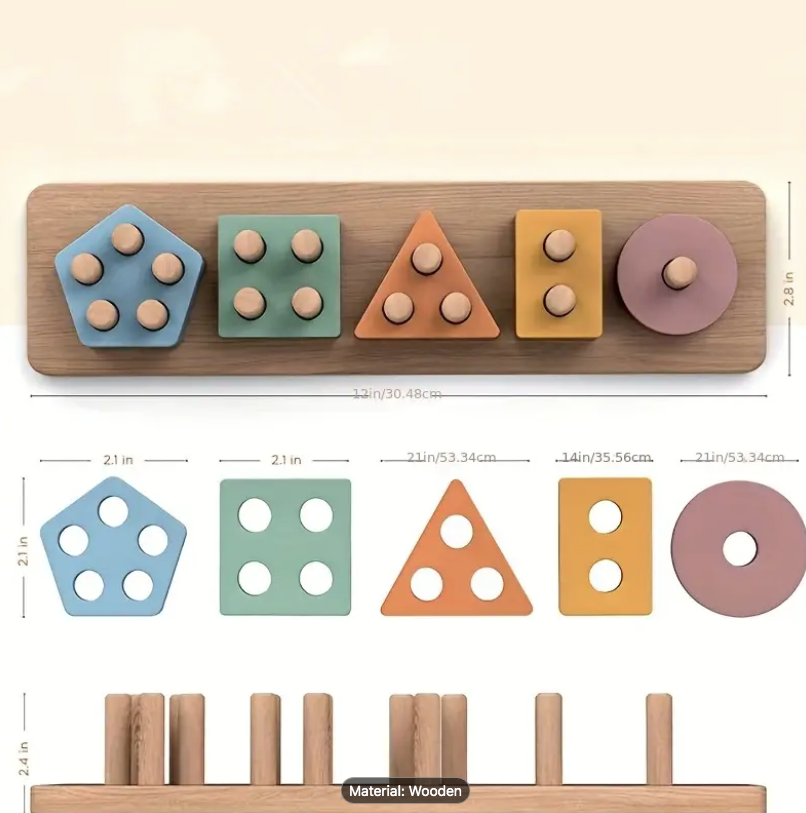 Shape Sorter Wooden Toy